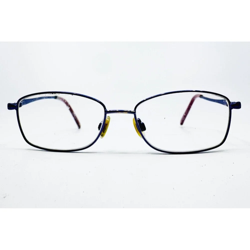 Enhance Eyeglasses Womens Shiny Purple Metal Rectangular Frame 4085 52-17-135